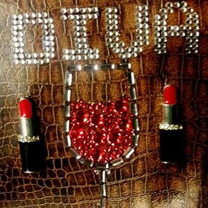 Handmade BLING BLING "DIVA" WINE/GLASS COVER